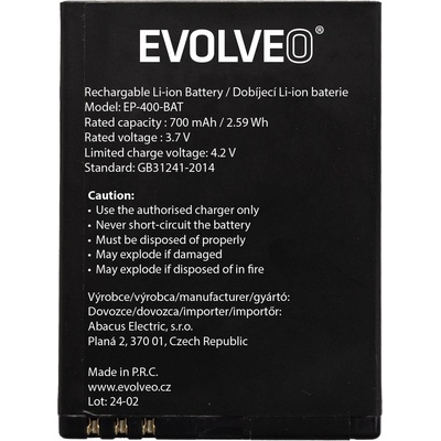 EVOLVEO originální baterie 700 mAh pro EasyPhone ID EP-400-BAT