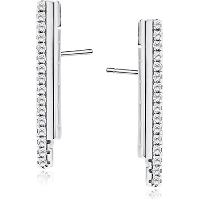 Lafira stříbrné náušnice Stick Crystal Z2176