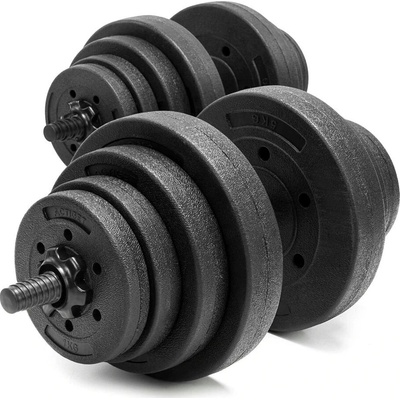 ACTIGET Bitúmenové nastaviteľné činky 2 x 15 kg