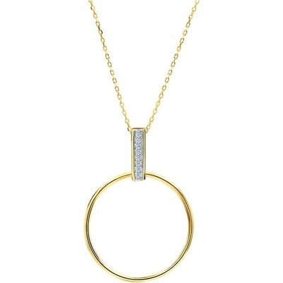 Savicki Náhrdelník kruh zlatý diamanty SAVN07908 YC