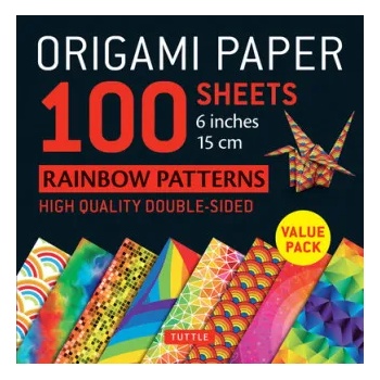 Tuttle Publishing Origami Paper 100 Sheets Rainbow Patterns 6" (15 cm) | TUTTLE