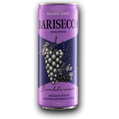 Grand Bari Barisecco Spritz Levanduľa Arónia 5,5% 0,25 L (plechovka)