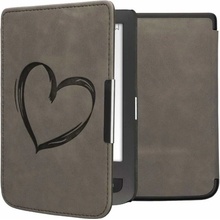 KW Mobile Brushed Heart KW5574703 pre Pocketbook 614/615/624/625/626 tmavo šedé