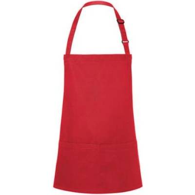 Karlowsky Krátká gastro zástěra KY123 Red 75x60cm