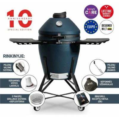 Kamado Bono MEDIA EVO 22, modrý, 79 cm