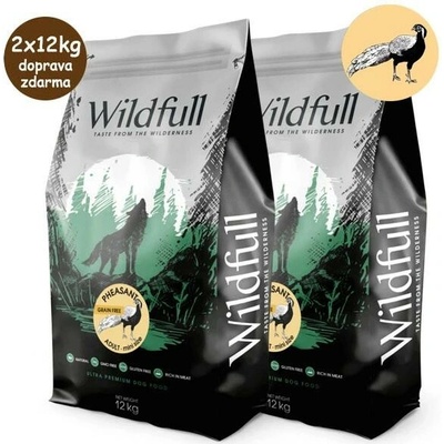 Wildfull Dog Adult Mini Size Grain Free Bažant a dýně 2 x 12 kg