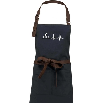 Dřevěné uhlí Cyklo ekg kolo Zástěra Vintage