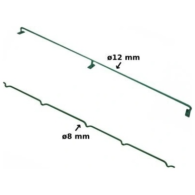 Konzole k uchycení pletiva na zděný nebo kovový sloupek, Zn+PVC 160cm, pr. 12mm, zelená, balení 1 ks