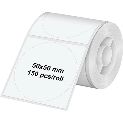 Olympia etikety (role) 50 x 50 mm papír thermodirekt bílá 1 ks trvalé 6324 univerzální etikety