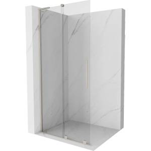 Mexen Velar L плъзгаща се душ стена Walk-in 100 x 200 cm, прозрачна 8 mm, четкан никел - 871-100-003-03-97 (871-100-003-03-97)