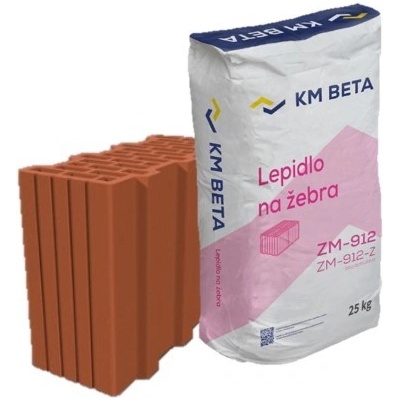 Cihla pálená broušená Profiblok 1/2 300 Brus 125 × 300 × 249 mm KM BETA s lepidlem na žebra 1 paleta 1 paleta