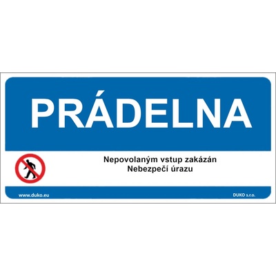 DUKO PRÁDELNA Formát: 190 x 90 mm, Materiál: plast 1 mm, samolepící vinylová fólie