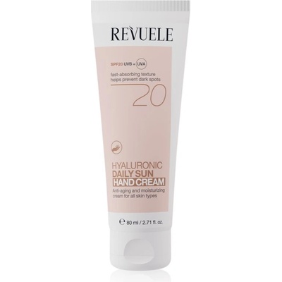 Revuele Daily Sun Hyaluronic hydratační ochranný krém na ruce SPF 20 80 ml