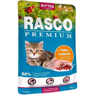 Rasco Premium Cat Kitten Turkey Cranberries 85 g