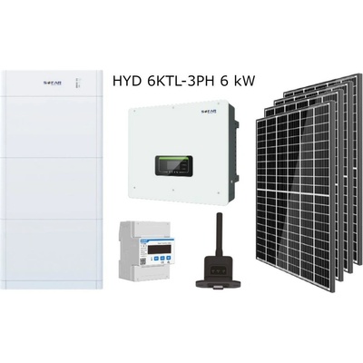 VSelektro Solární sestava Sofar Solar HYD 6KTL-3PH II BDU+AKU 5kWh Počet FVP 8×450 Wp / 3,7 kWp Rozvaděč DC rozvaděč pro 1 string