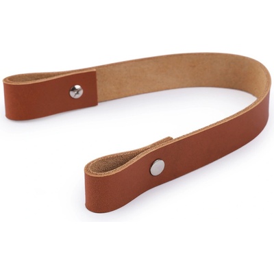 Prima-obchod Kožené ucho na tašku / kabelku šíře 2 cm délka 30 cm, barva 2 hnědá koňak