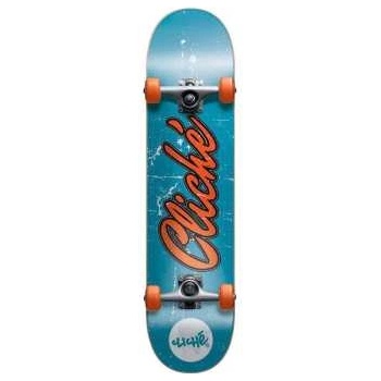 CLICHÉ Комфортен скейтборд cliche 8 old logo fp complete (син/оранжев)