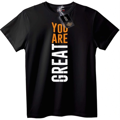 NOONEBRAND Тениска Ти си Велик - L, Black