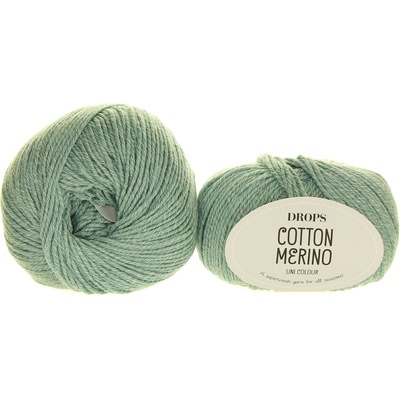 Drops Cotton Merino 29 šedozelená