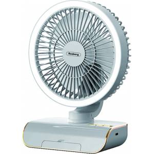 Rosberg Настолен USB вентилатор Rosberg R51760L, 5W, 18 см, 5 скорости, Type-C, Бял (R51760L) - topmall