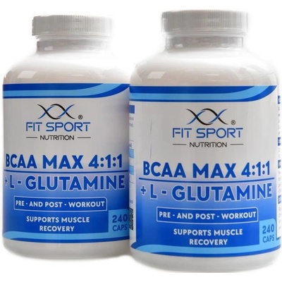 FitSport Nutrition BCAA MAX 4:1:1 + L-Glutamine 480 kapsúl