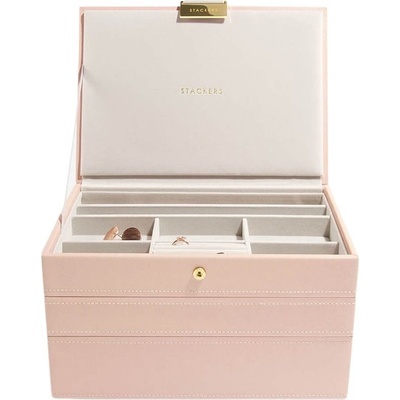 Stackers Ковчеже за бижута Stackers тройно cлassic розово и шампанско (74701)