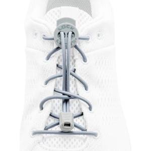 LOCK LACES Шнурове за обувки, сиви плътни (LL5021)