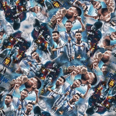 Teplákovina digital - Fotbalové hvězdy - Modrošedá