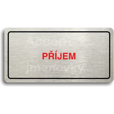 ACCEPT Piktogram PŘÍJEM - stříbrná tabulka - barevný tisk