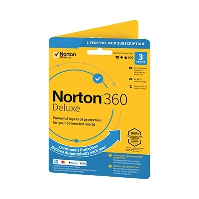 Norton 360 Deluxe 3 zariadenia, 1 rok, 21405802