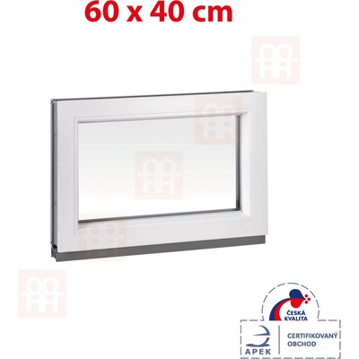 OKNA HNED Plastové okno 60x40 cm (600x400 mm) biele