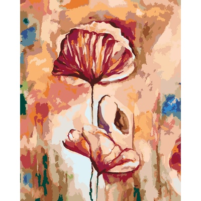 ZUTY Malování podle čísel KVETOUCÍ VLČÍ MÁK 40 x 50 cm