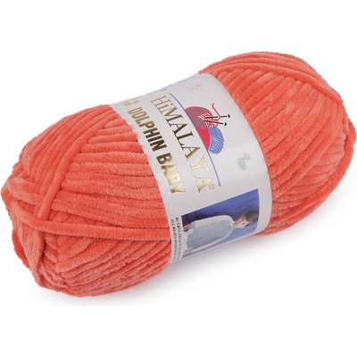 Pletací žinylková příze Dolphin Baby 100 g Varianta: 11 (80312) lososová, Balení: 1 ks 49488/120346/236478