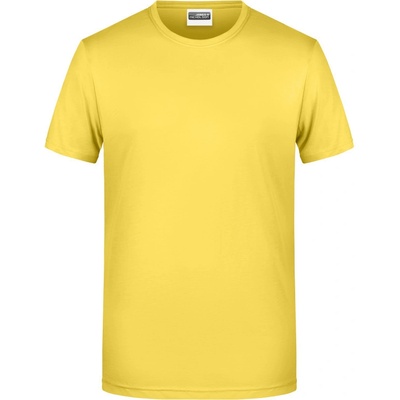 James & Nicholson JN 8008 pánske tričko z bio bavlny light yellow
