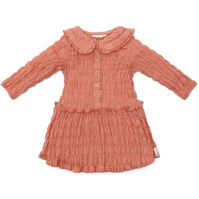 Бебешка рокля с дълъг ръкав Little Dutch - Rose Pink, 92 cm, 18-24 м (CL24025015)