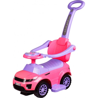 Mamido Sport Car s vodící tyčí 3v1 růžové