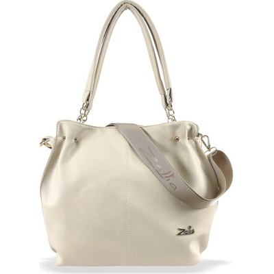Zellia dámska kabelka cez rameno ZLB393 béžová bočný popruh 30 x 29 x 12 cm