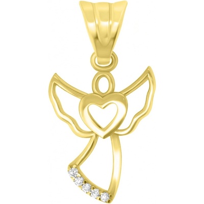 Brilio Silver Pozlacený přívěsek nebeský anděl PENT108Y