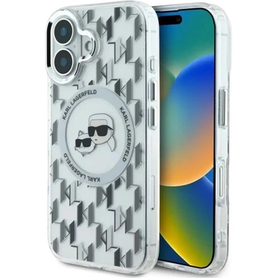 KARL LAGERFELD IML Monogram Karl & Choupette Head MagSafe Калъф за iPhone 16 - Прозрачен (3666339318482)