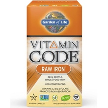 Garden of Life Vitamin Code Raw Železo 30 kapslí