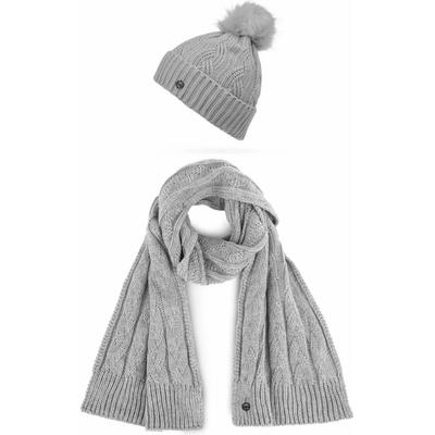 Vuch Dámsky set čiapka a šál Sheron Set Grey