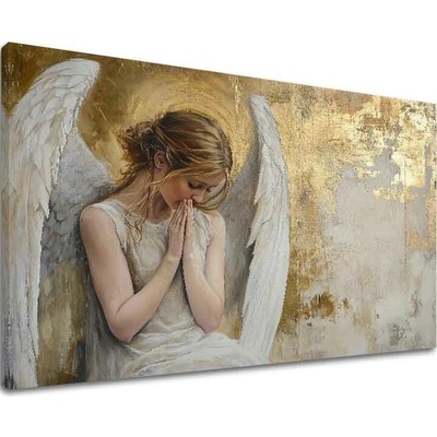 Obrazy anjelov Zlatý pokoj | dokončené rukou umelca - 60x90 cm