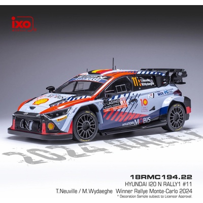 IXO Hyundai i20 N Rally1 Rallye Monte Carlo 2024 11 Neuville Wydaeghe 1:18