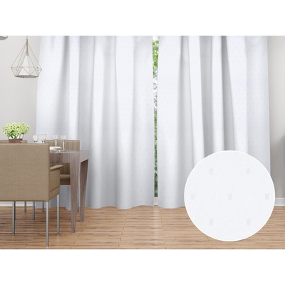 Biante Dekoračný záves TF-084 Obdĺžničky na bielom 150x190 cm