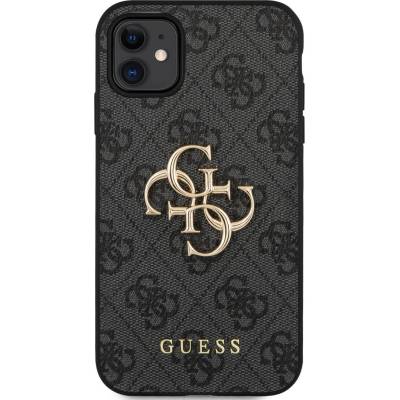 GUESS Калъф Guess - PU 4G Metal Logo, iPhone 11, сив (3666339006600)