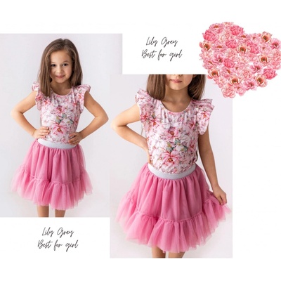 Lily Grey tylová sukně růžová – Zboží Dáma