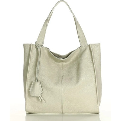 Mazzini Marco kožená shopper kabelka Portofino Max ivory béž s139f