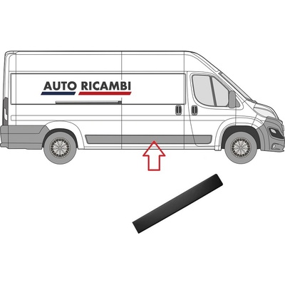 Ochranná lišta Fiat Ducato od 2014 pravá, posuvné dveře černá 735684300