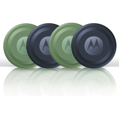Motorola Moto Tag - Smart Tracker, pack of 4 (Android 9+ compatible, Bluetooth 5.4, IP67 water protection, USB-C, ultra wideband, finder for keys, luggage, etc. ), 2X Jade Green + 2X Starlight Blue - PG38C06384