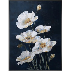 Styler Печатна картина с включена рамка 60x80 cm White Poppies - Styler (DB-00004)